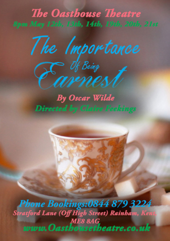May 2016 - The Importance of Being Earnest poster